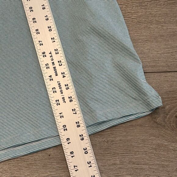 Nike Dri-Fit Polo Shirt Mens Large Teal Pink Striped Swoosh Golf Casual Lot Of 2 - Picture 5 of 11